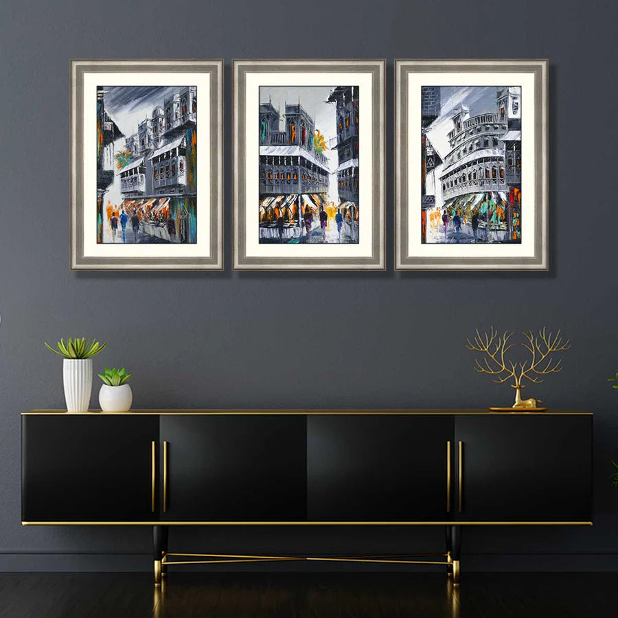 Set of 3 Historical Framed Wall Art
