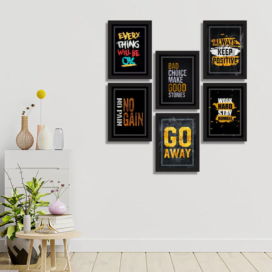 Framed Wall Art Set – 6 Pieces